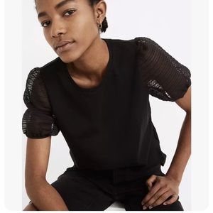 Madewell Sheer-Sleeved Top